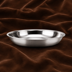 Silver Deep Offering Plate Large | Silver Puja & Prasad Plate