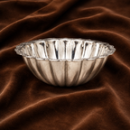 Pure Silver Flower Design Bowl | Silver Puja Bowl | Decorative Silver Katori