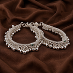 Pure Silver Baby Ghungroo Payal (Pair) | Traditional Baby Anklets