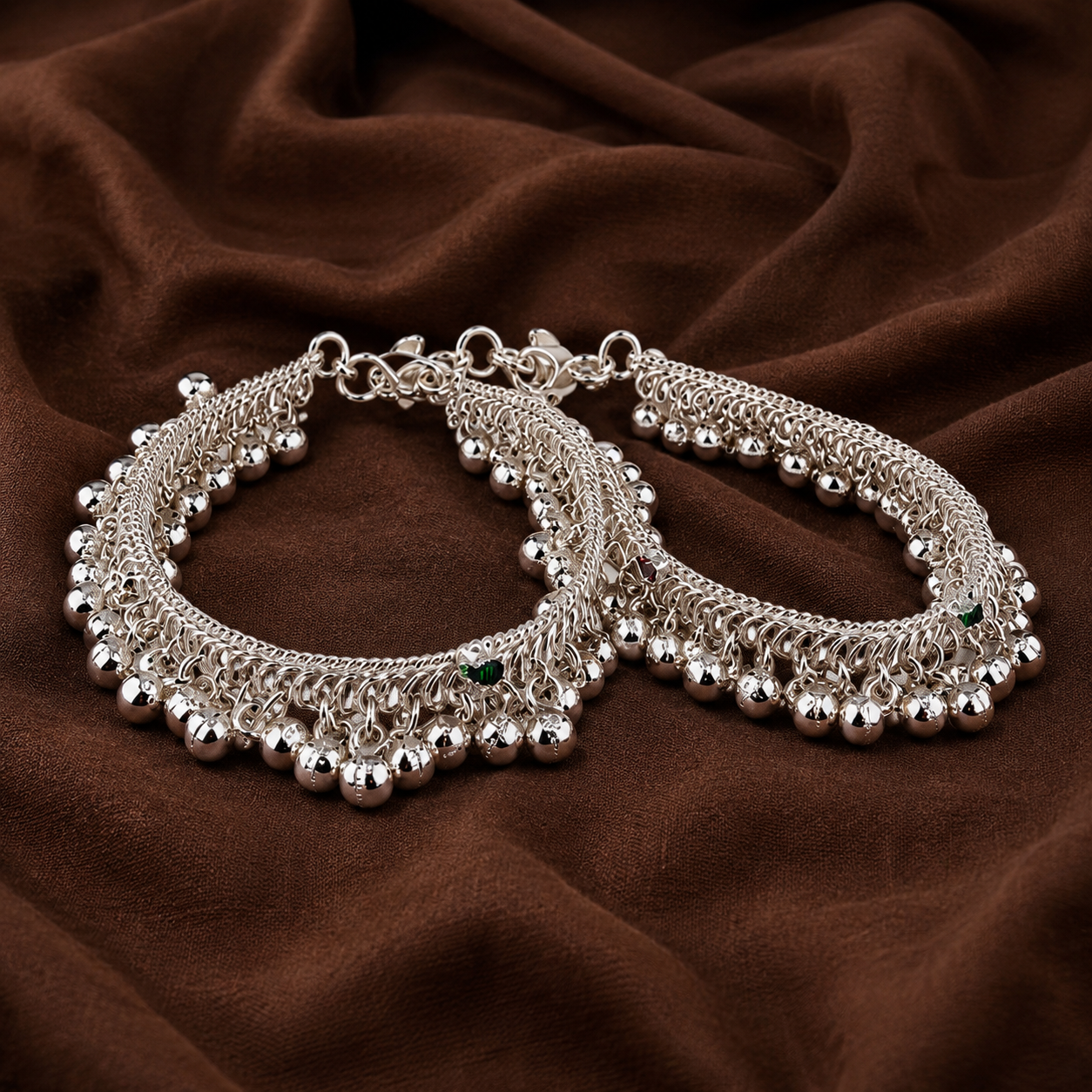 Pure Silver Baby Ghungroo Payal (Pair) | Traditional Baby Anklets