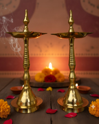 Brass Samai Pair Brass Oil Diya