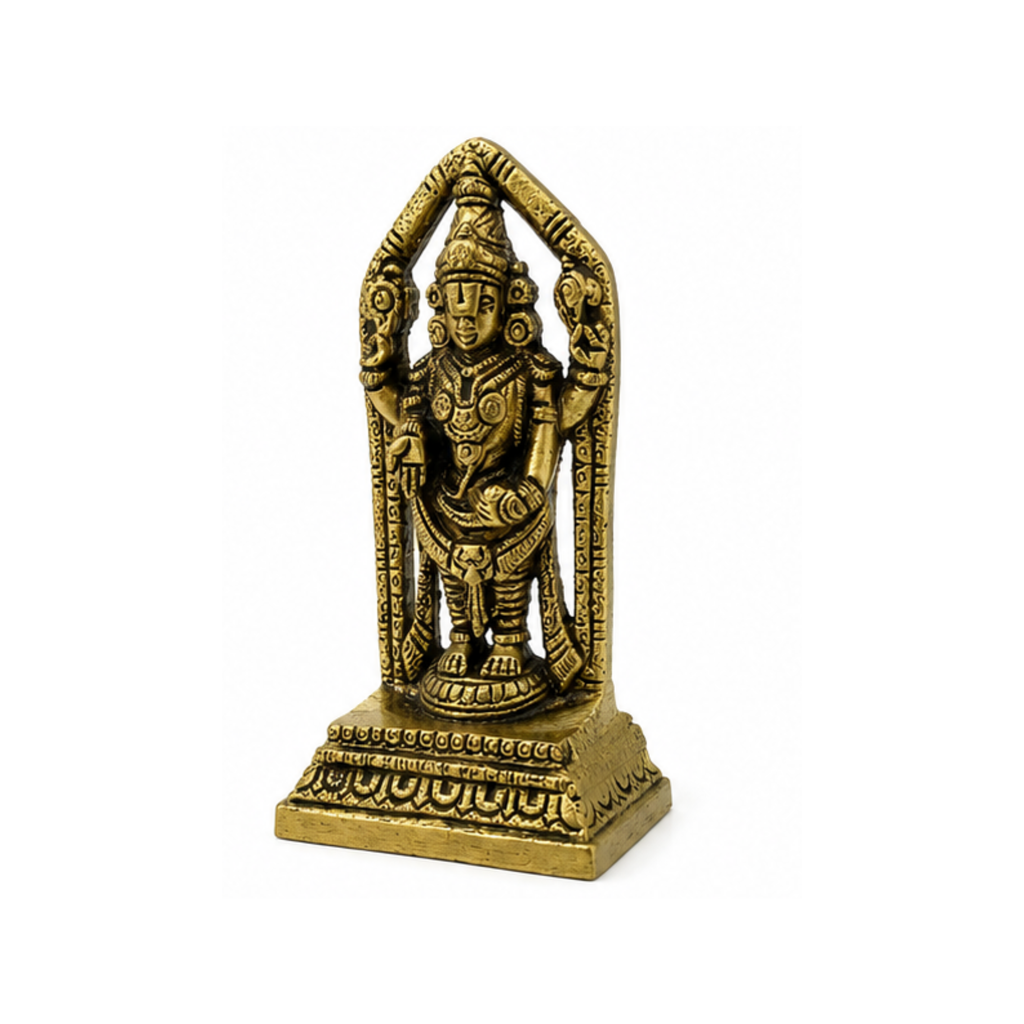 Brass Balaji Statue with Prabhavali | Lord Venkateswara Murti | Brass Balaji Idol | Lord Vishnu Murti