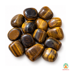 Natural Tiger Eye Tumble Stone – Polished Tigers Eye Gemstones | Manifestation Healing and Meditation Crystals