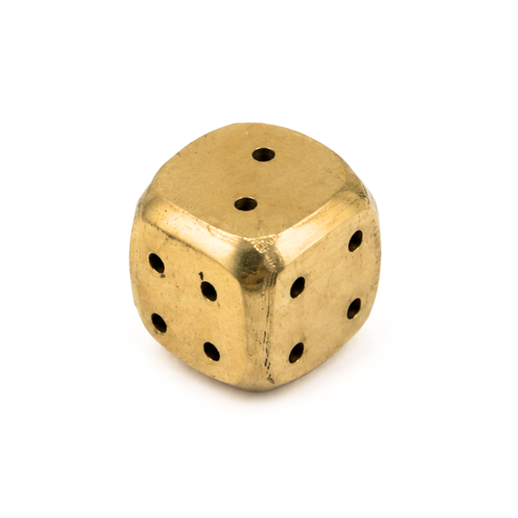 Brass Dice-Shaped Agarbatti Stand | Traditional Incense Holder | Brass Incense Stand
