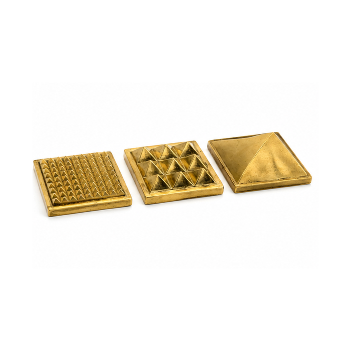Brass Vastu Pyramid Set of 3 | 3 Layer Feng Shui Pyramid | 91 Pyramids in Total