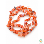 Carnelian Chips Crystal Necklace | Carnelian Beaded Necklace | Gemstone Necklace