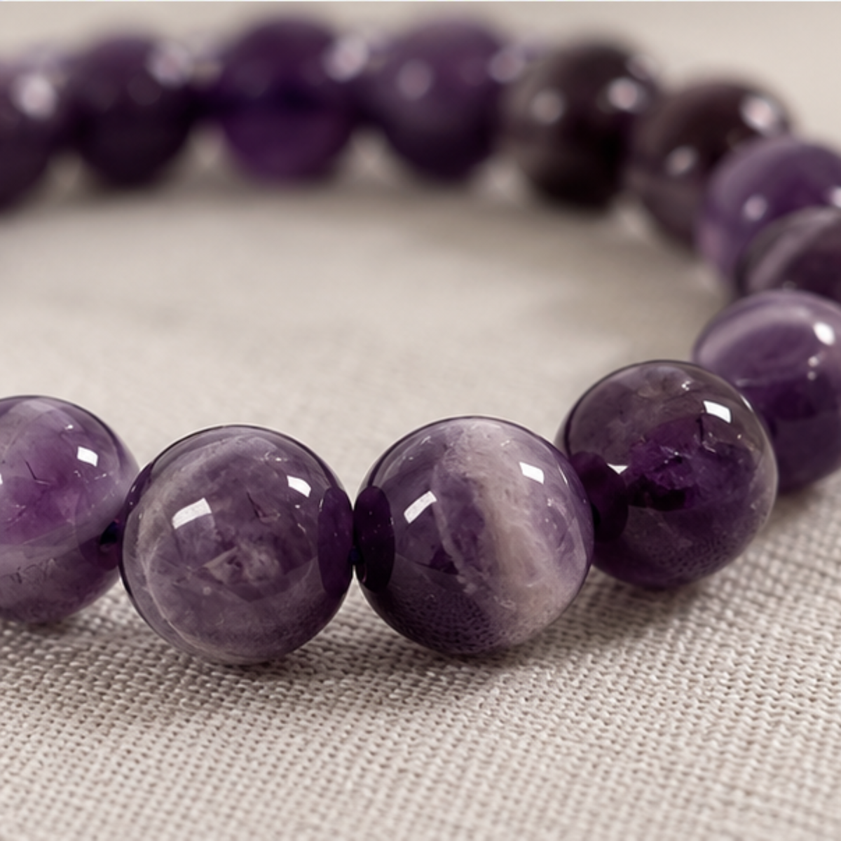 Natural Amethyst Bracelet | Purple Crystal Gemstone Bracelet | Meditation & Spiritual Jewelry | Amethyst Healing Bracelet | Gift for Men and Women