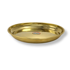 Brass Plain Thali – 9 Inch | Brass Puja Plate