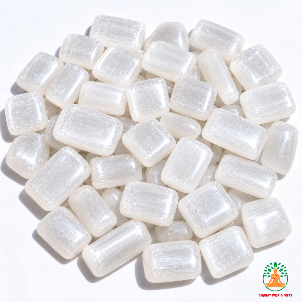 Natural Selenite Tumble Stone – Polished White Selenite Gemstones | Manifestation Healing and Meditation Crystals