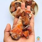 Carnelian Raw Crystals – Natural Rough Unpolished Carnelian Stones | Orange Manifestation Healing and Meditation Crystals