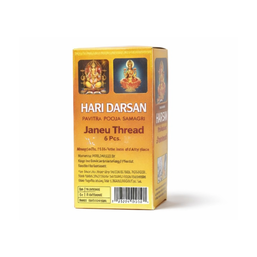 Hari Darsan Janeu Thread (6 Pcs) – Sacred Cotton Yajnopavita for Puja & Rituals