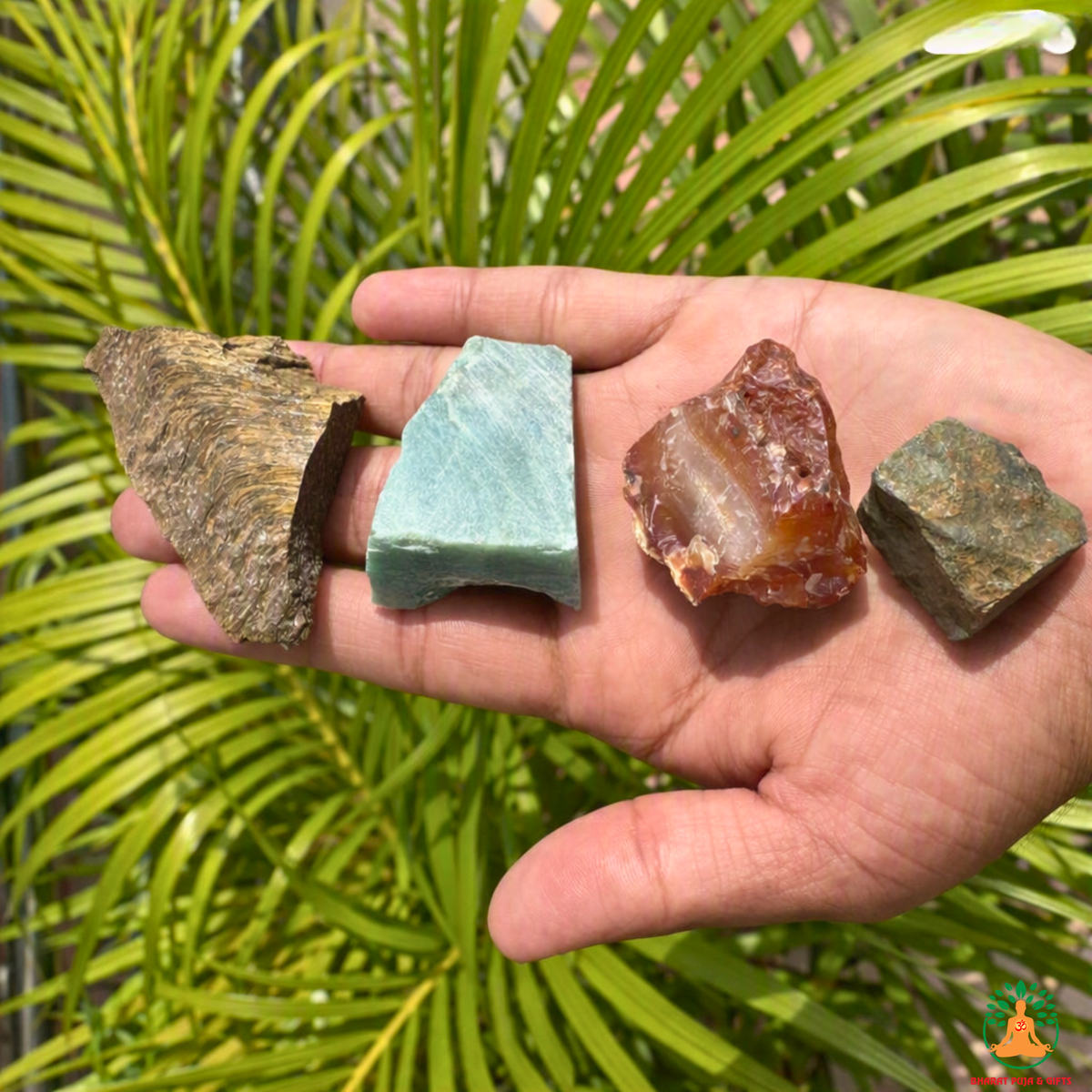 Prosperity Abundance Raw Stone Set | Tiger Eye Green Aventurine Carnelian Pyrite Natural Crystal Set | Meditation Stones | Spiritual Gift