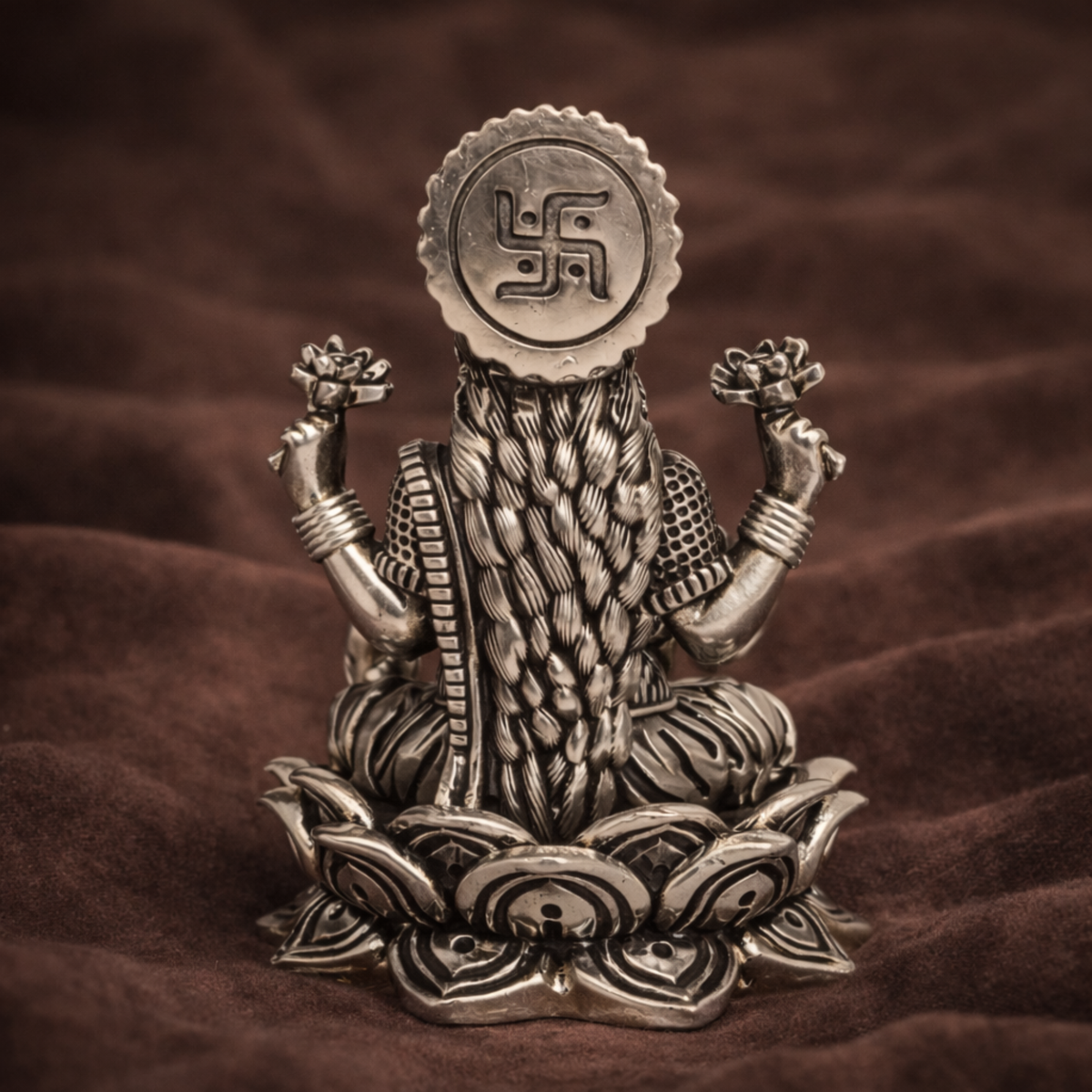 Pure Silver Lakshmi Idol | Goddess Lakshmi Laxmi Devi Idol | Silver Laxmi Murti