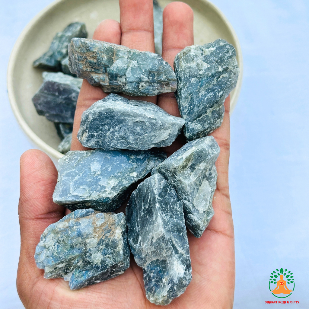 Labradorite Raw Crystals – Natural Rough Unpolished Blue Labradorite Stones | Blue Manifestation Healing and Meditation Crystals