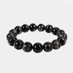 Natural Black Tourmaline Bracelet | Black Crystal Gemstone Bracelet | Grounding & Protection Jewelry | Meditation Bracelet | Gift for Men & Women