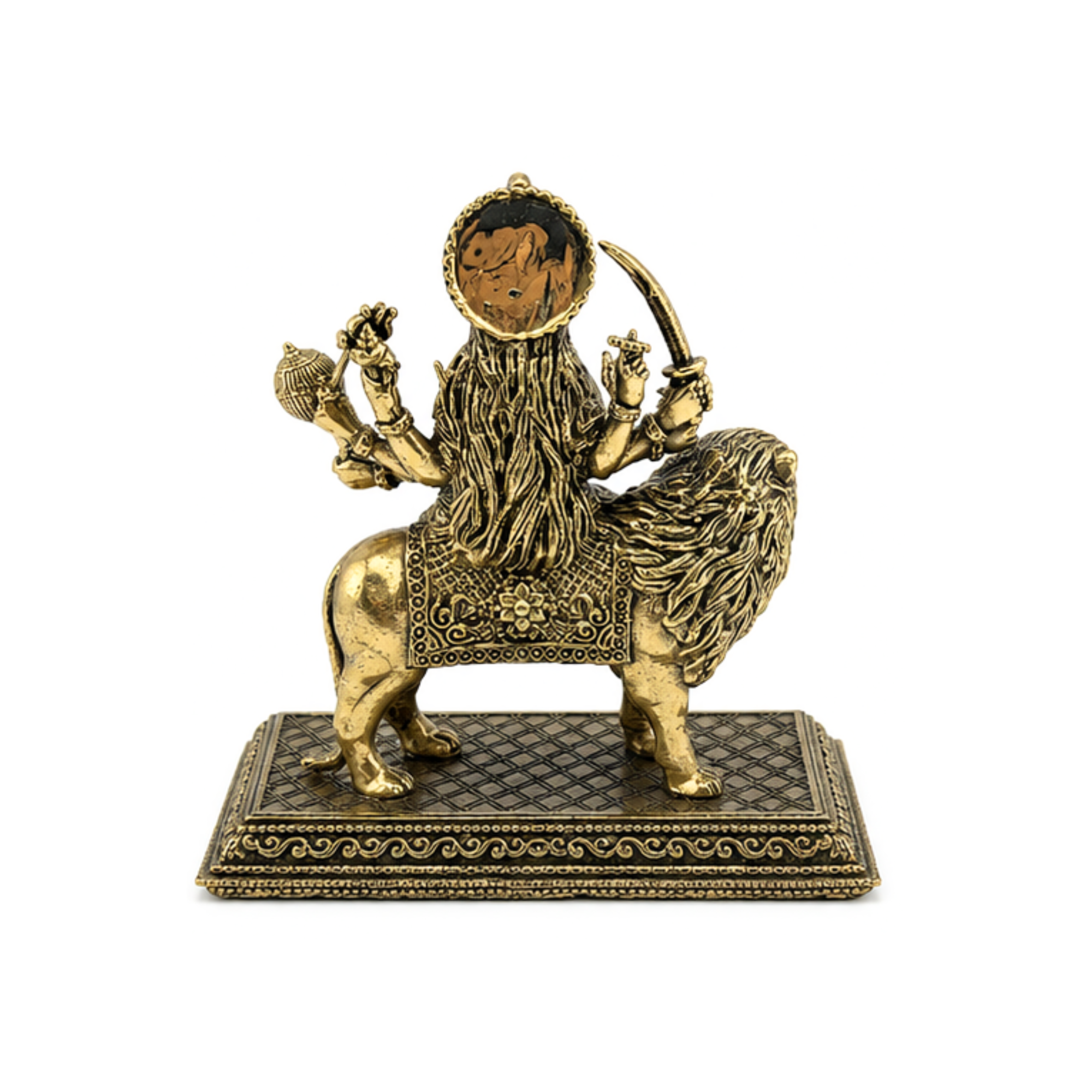 Panchaloha Durga Idol on Lion | Panchalogam Durga Maa Murti | Panchadhatu Durga Devi Statue