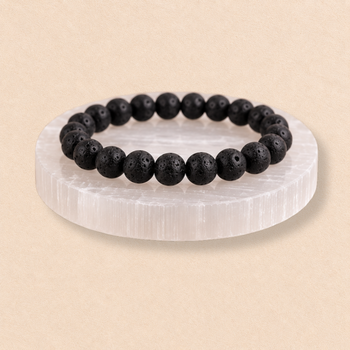 Natural Lava Stone Bracelet | Black Volcanic Stone Bracelet | Grounding & Strength Jewelry | Meditation Bracelet | Gift for Men & Women