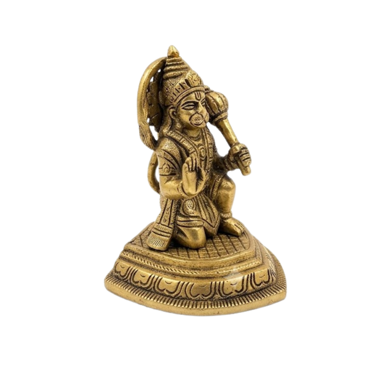 Brass Kneeling Hanuman Idol | Bajrangbali Veer Hanuman Statue