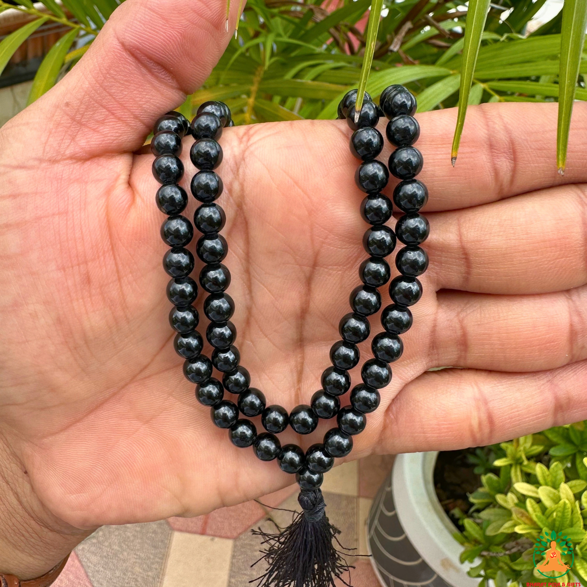Black Tourmaline Beaded Necklace 6mm & 8mm | Natural Black Gemstone Mala | Protection & Grounding Jewelry | Meditation Necklace | Black Crystal Jewelry