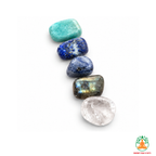 Intuition & Communication Tumble Stone Set – Polished Gemstones | Tumbled Crystals Set | Spiritual Gift | Manifestation and Meditation Crystals