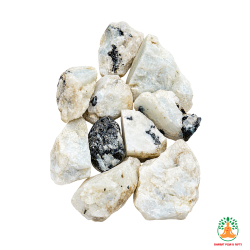 Rainbow Moonstone Raw Crystals – Natural Rough Unpolished Rainbow Moonstone Stones | White Manifestation Healing and Meditation Crystals