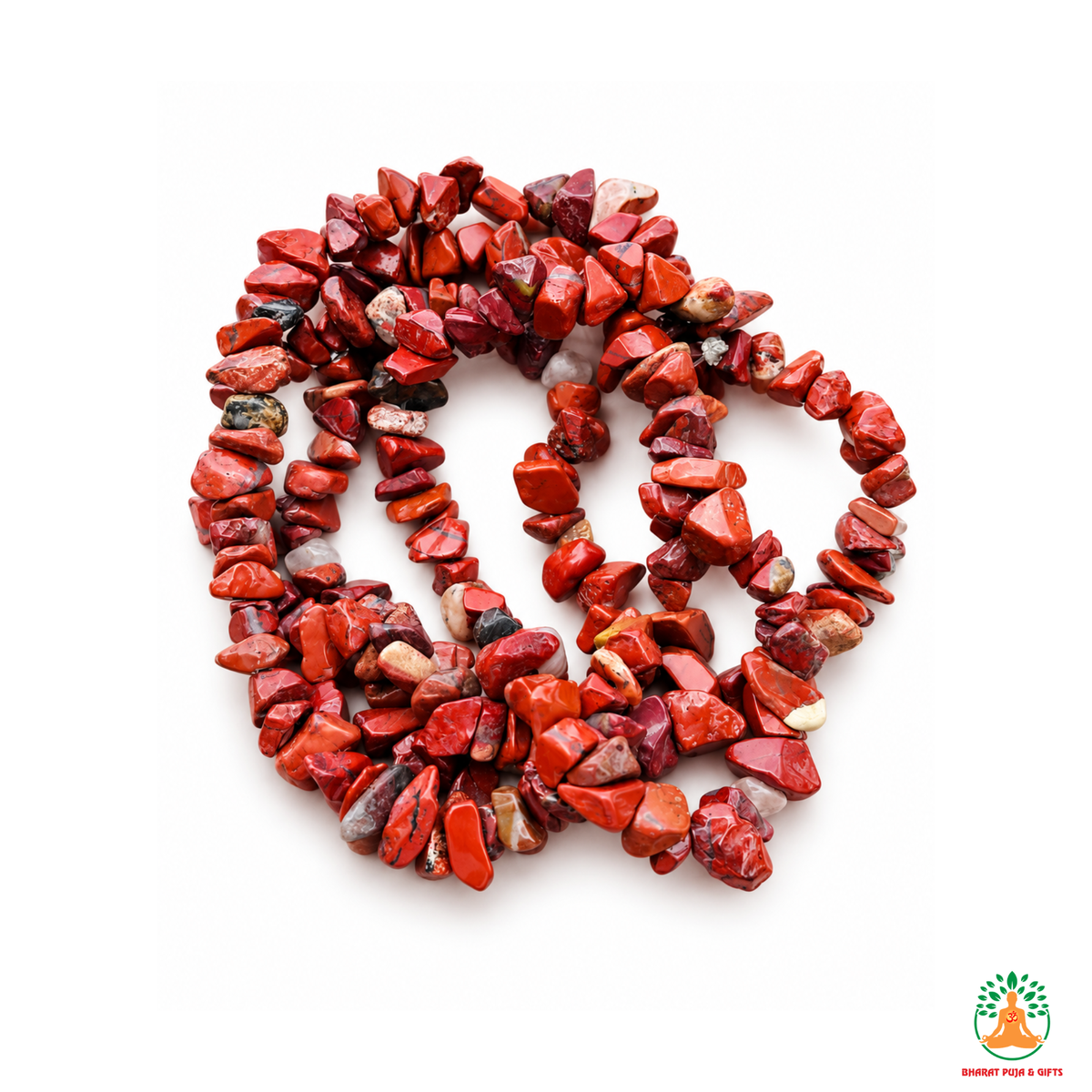 Red Jasper Chips Crystal Necklace | Red Jasper Beaded Necklace | Gemstone Necklace