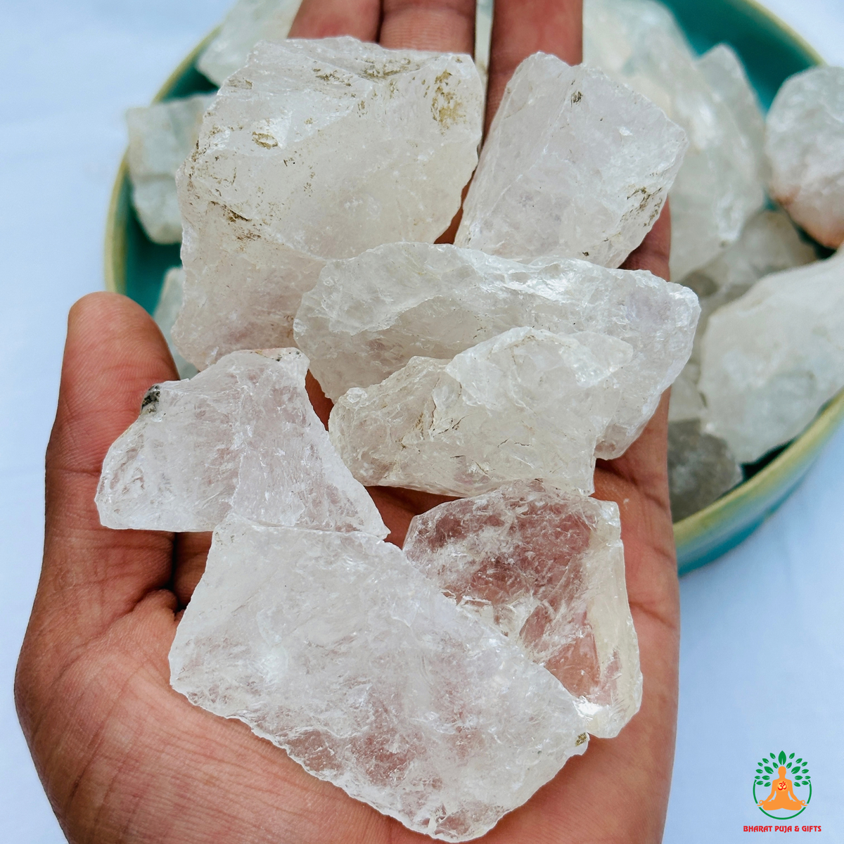 Clear Quartz Raw Crystals – Natural Rough Unpolished White Clear Quartz Stones | White Manifestation Healing and Meditation Crystals