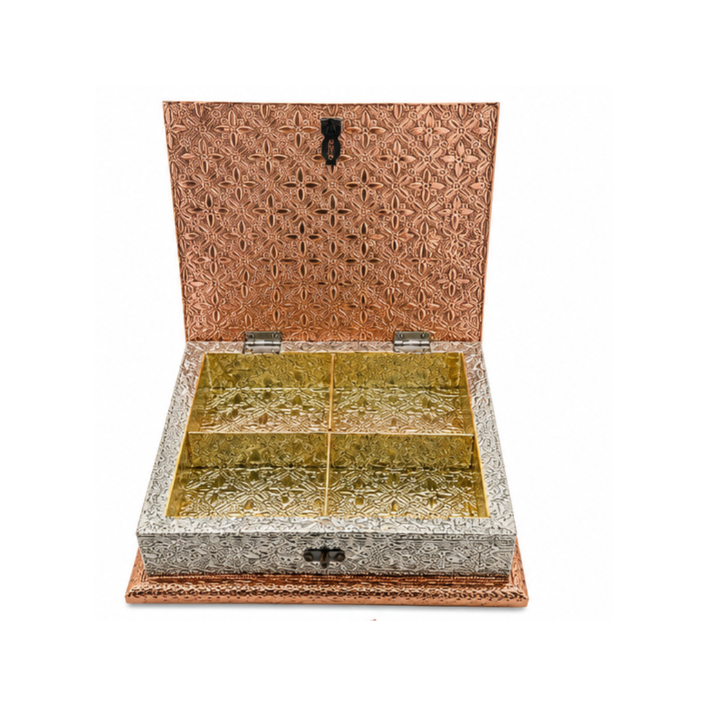 Dry Fruit Box Rose Gold | Fancy Diwali Gift Box