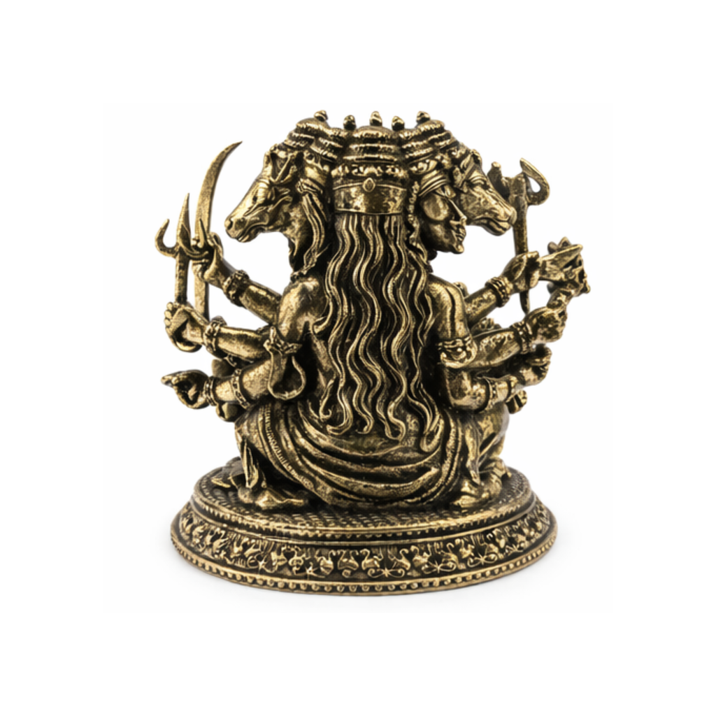 Panchadhatu Panchamukhi Kneeling Hanuman (Sitting on One Knee) Idol | Panchlogam Hanuman Murti | Premium Hanuman Statue