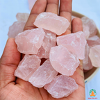 Rose Quartz Raw Crystals – Natural Rough Unpolished Rose Quartz Stones | Pink Manifestation Healing and Meditation Crystals