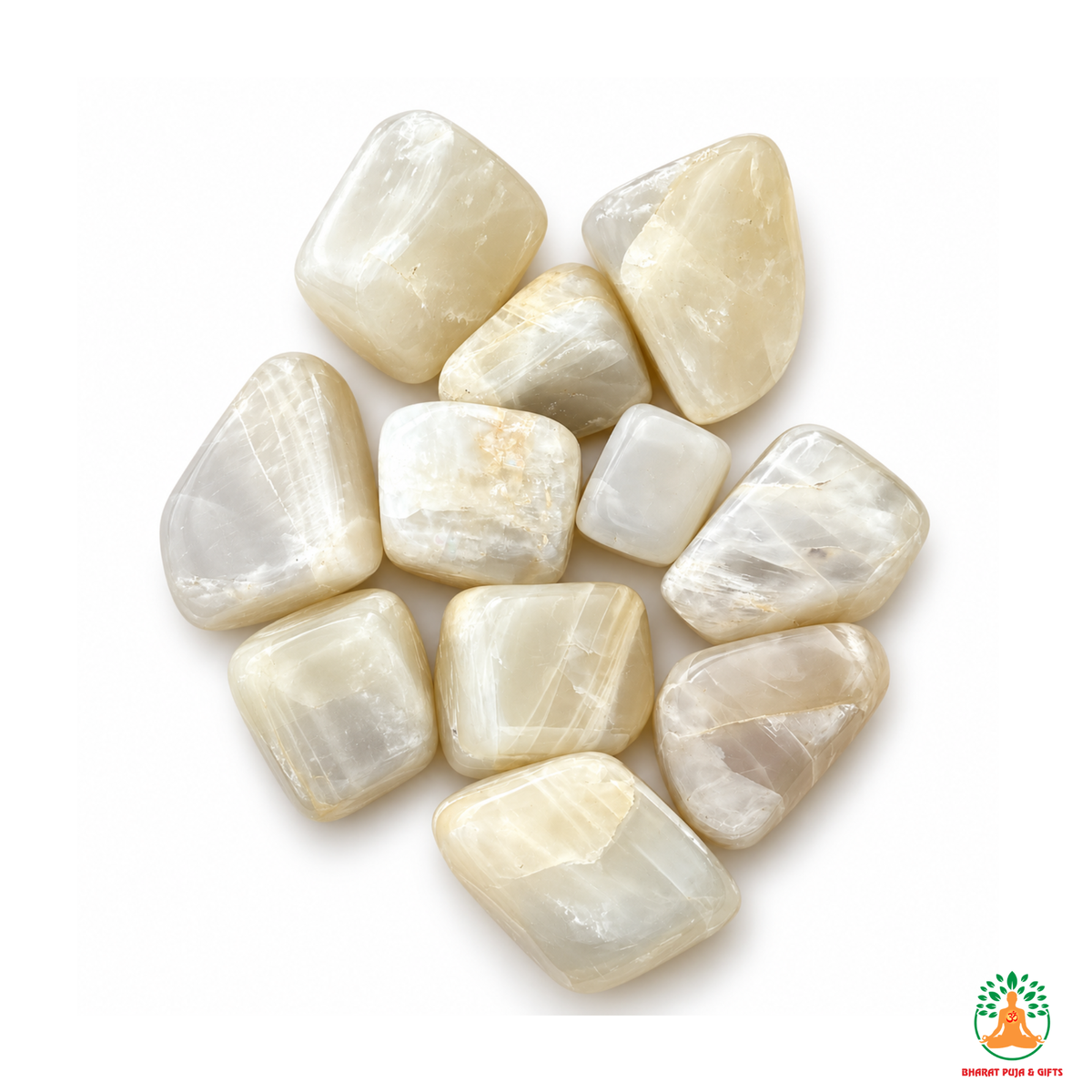 Natural Moonstone Tumble Stones – Polished Gemstones | Manifestation Healing and Meditation Crystals