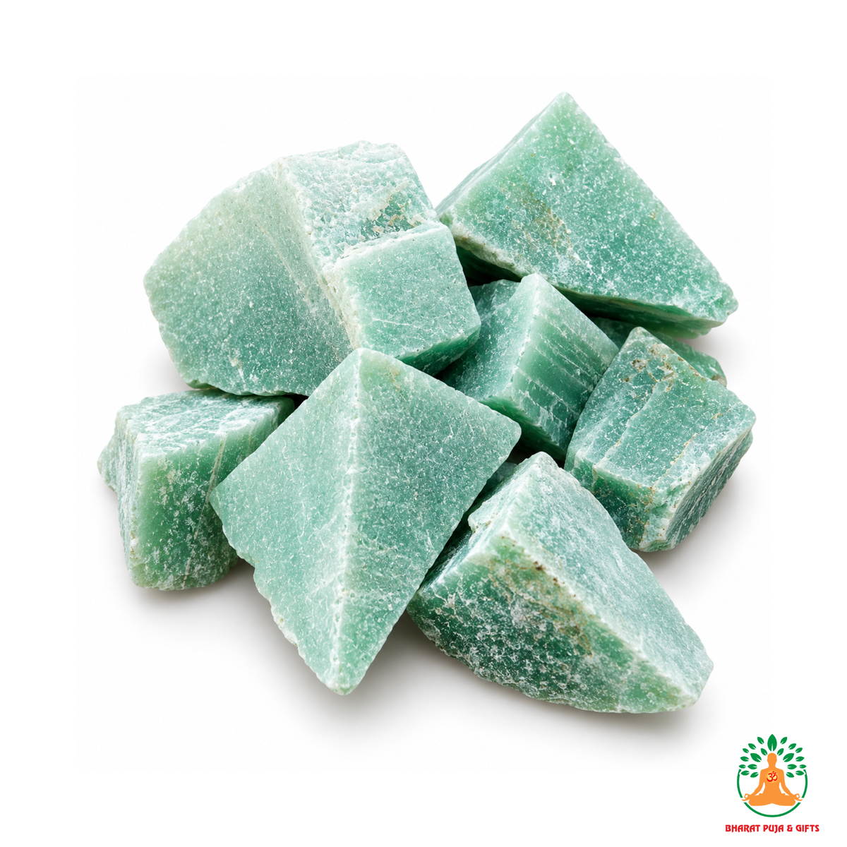 Green Aventurine Raw Crystals – Natural Rough Unpolished Green Aventurine Stones | Black Manifestation Healing and Meditation Crystals