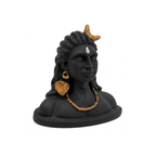 Adiyogi Shiva Idol | Shiva Bust with Golden Accents | Lord Shiva Statue for Car Dashboard