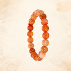 Natural Carnelian Crystal Bracelet | Orange Carnelian Gemstone Bracelet | Energy & Motivation Bracelet | Gemstone Jewelry | Gift for Men & Women