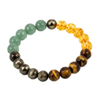 Money Magnet Bracelet | Green Aventurine Citrine Pyrite Tiger Eye Bracelet | Prosperity & Abundance Jewelry | Crystal Bracelet | Spiritual Gift