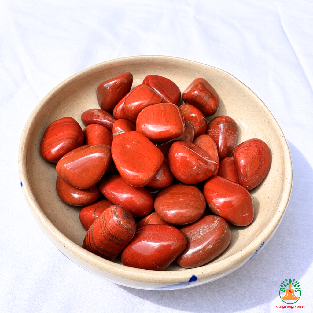 Natural Red Jasper Tumble Stones – Polished Red Gemstones | Manifestation Healing and Meditation Crystals