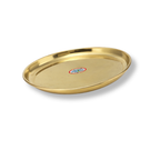 Brass Plain Thali - 7 inch | Brass Plate | Brass Puja Aarti Thali