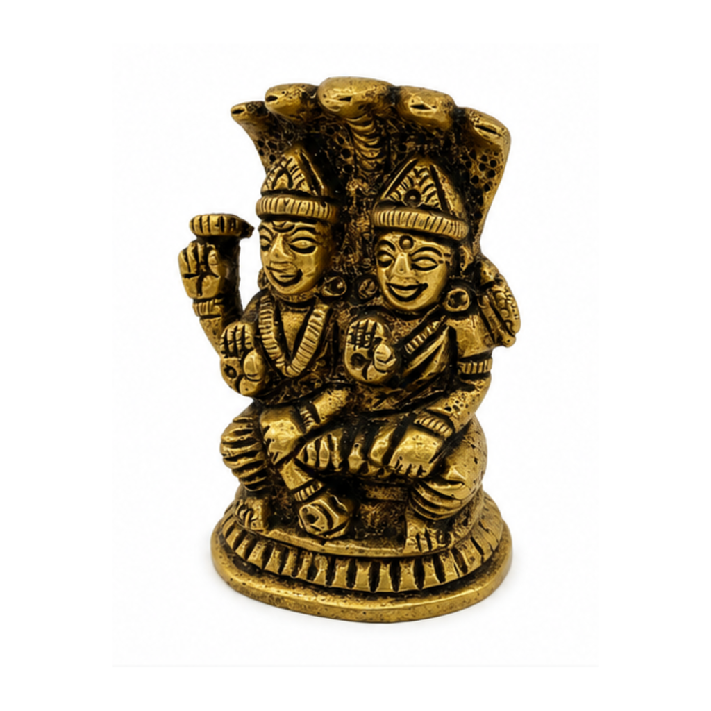 Brass Lakshmi Narayana Idol | Divine Lakshmi Narayana Statue