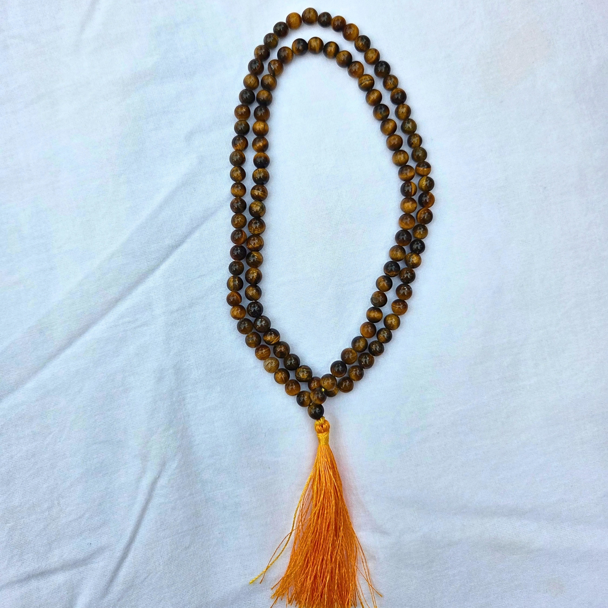 Tiger Eye Beaded Necklace 6mm & 8mm | Natural Golden Brown Gemstone Mala | Protection & Confidence Jewelry | Meditation Necklace | Crystal Jewelry