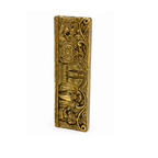 Brass Vishnu Paduka Decorative Wall Plaque | Shankh Naman Chakra Plate for Main Door – Vastu Rectification | Brass Shankh Chakra Namah Wall Hanging