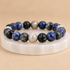 Natural Sodalite Crystal Bracelet | Crystal Jewelry | Meditation Yoga Bracelet | Crystal Gift for Men & Women
