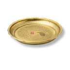 Brass Puja Thali with Peacock Design | Brass Plate | Brass Aarti Thali