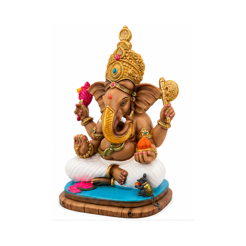 Elegant Sitting Ganesha | Ganesha Murti for Ganapati Puja and Ganesha Chaturthi