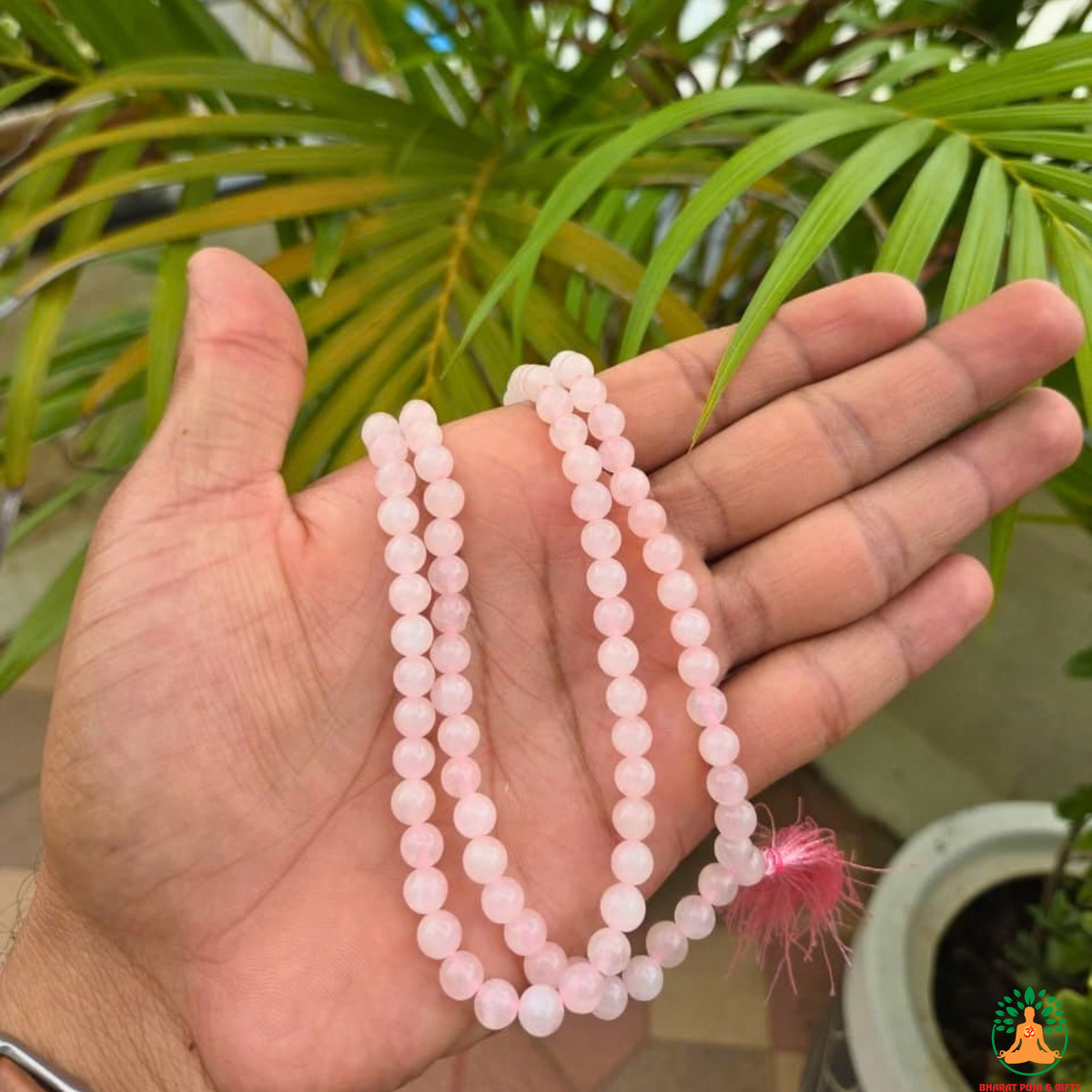 Rose Quartz Beaded Necklace 6mm & 8mm | Natural Pink Gemstone Mala | Love & Self-Love Jewelry | Meditation Necklace | Pink Crystal Necklace