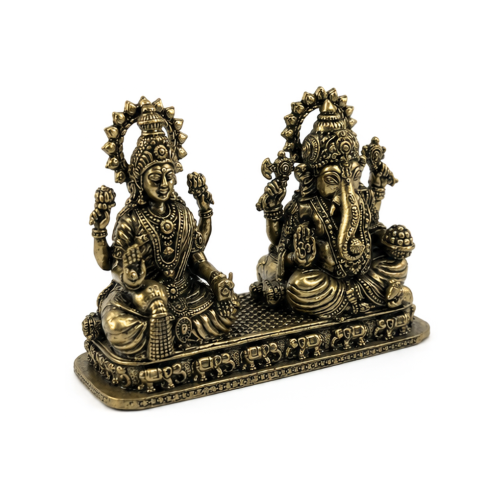 Panchaloha Lakshmi Ganesha Idol | Panchadhatu Laxmi Ganapati Murti | Panchadhatu Lakshmi Ganesha Statue | Diwali Gift