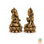 Brass Lakshmi Ganesha Idol Set – Hindu God Statues for Puja & Home Temple