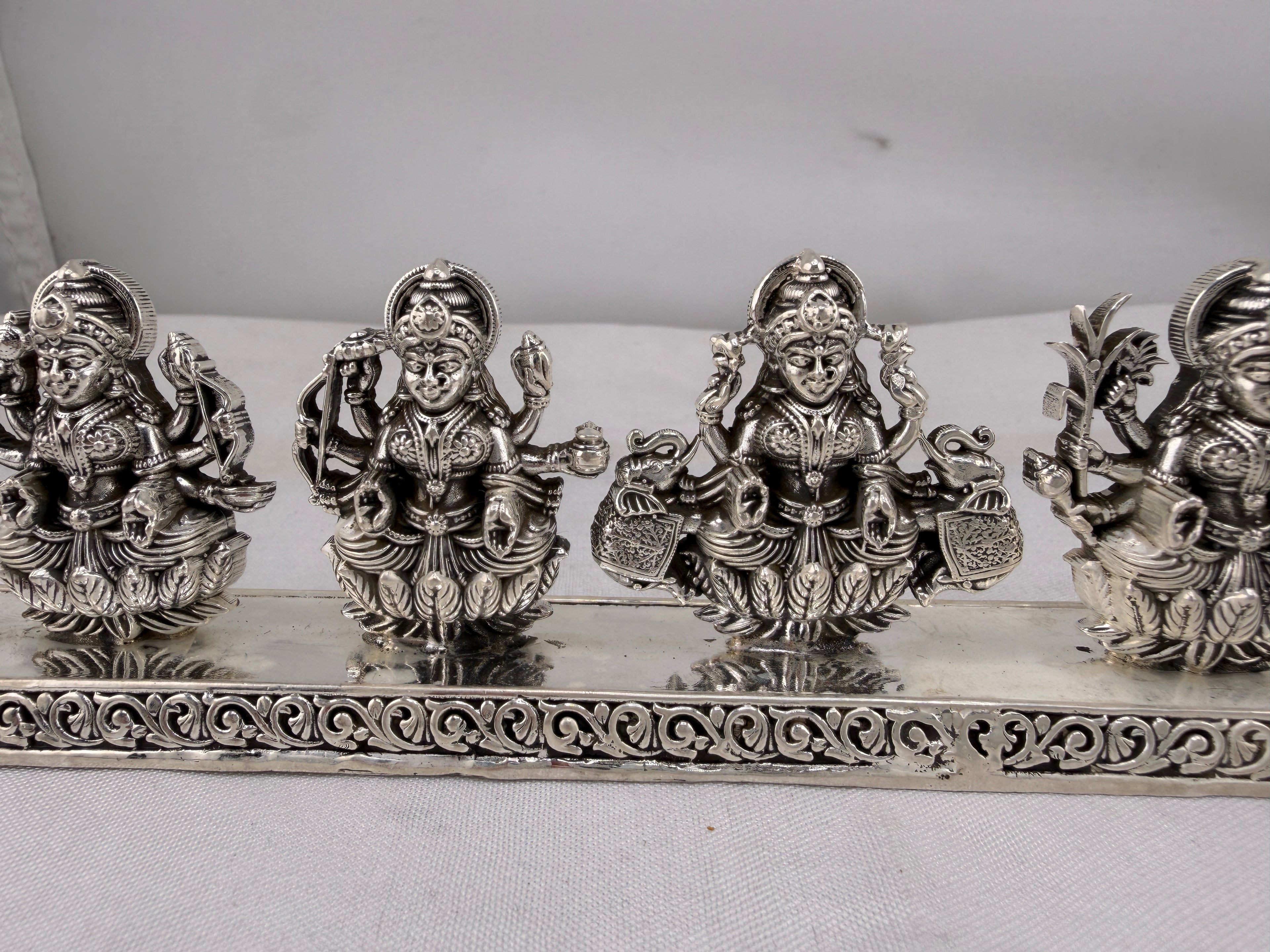 Silver Ashta Lakshmi Idol | 8 Forms of Lakshmi Statue | Eight Laxmi Murti