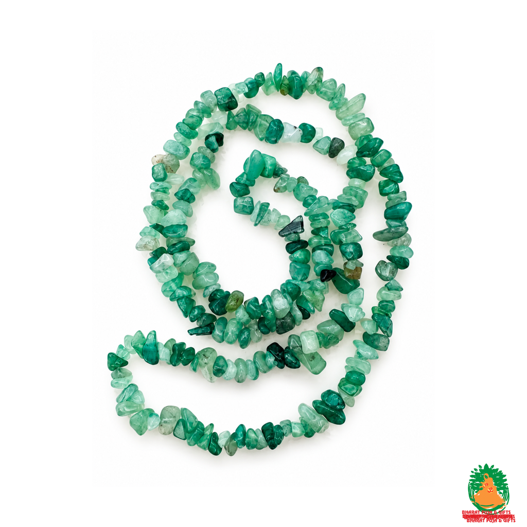 Green Aventurine Chips Crystal Necklace | Green Aventurine Chips Beaded Necklace | Gemstone Necklace