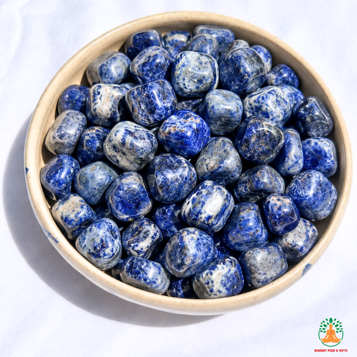 Natural Sodalite Tumble Stones – Polished Blue Gemstones | Manifestation and Healing Crystals