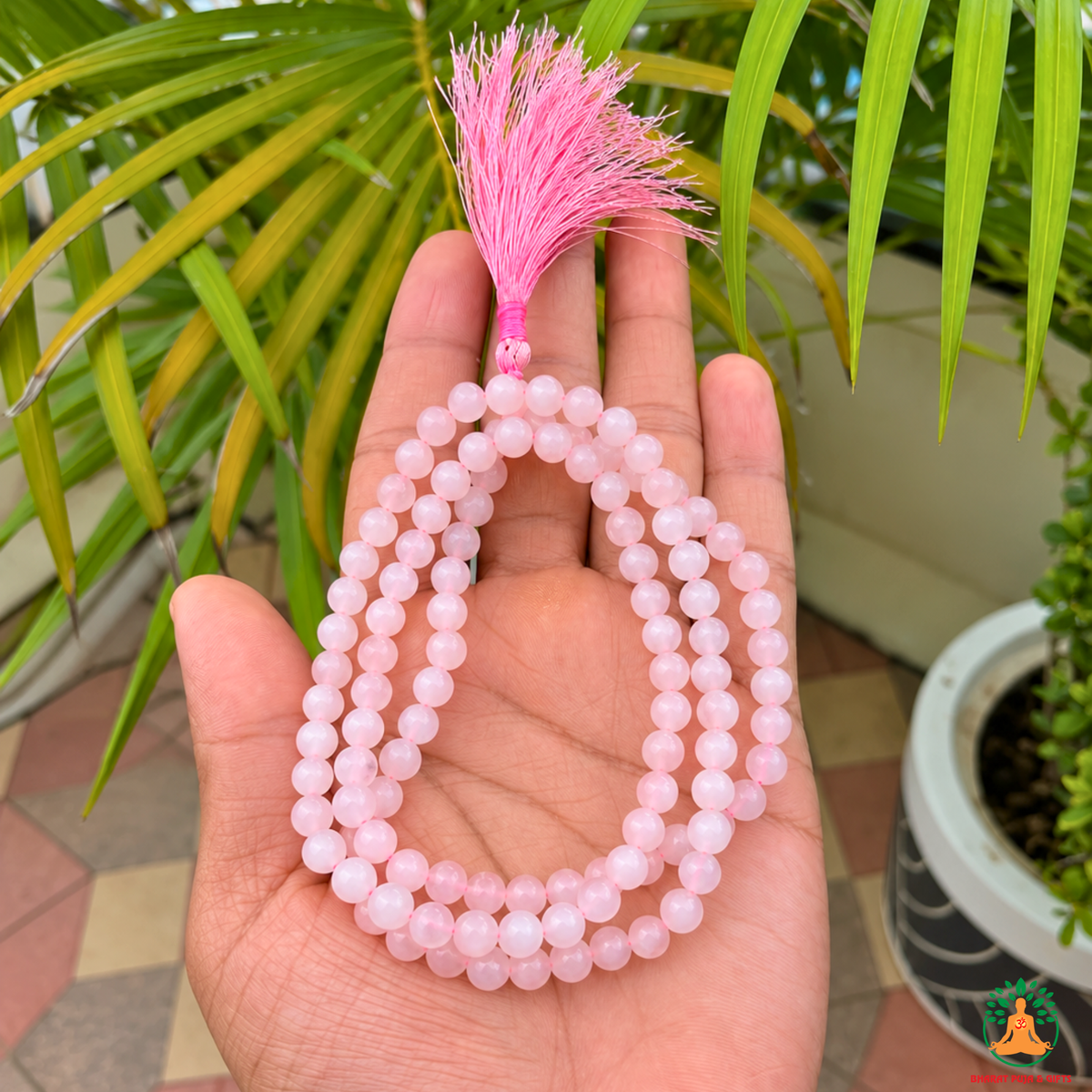 Rose Quartz Beaded Necklace 6mm & 8mm | Natural Pink Gemstone Mala | Love & Self-Love Jewelry | Meditation Necklace | Pink Crystal Necklace